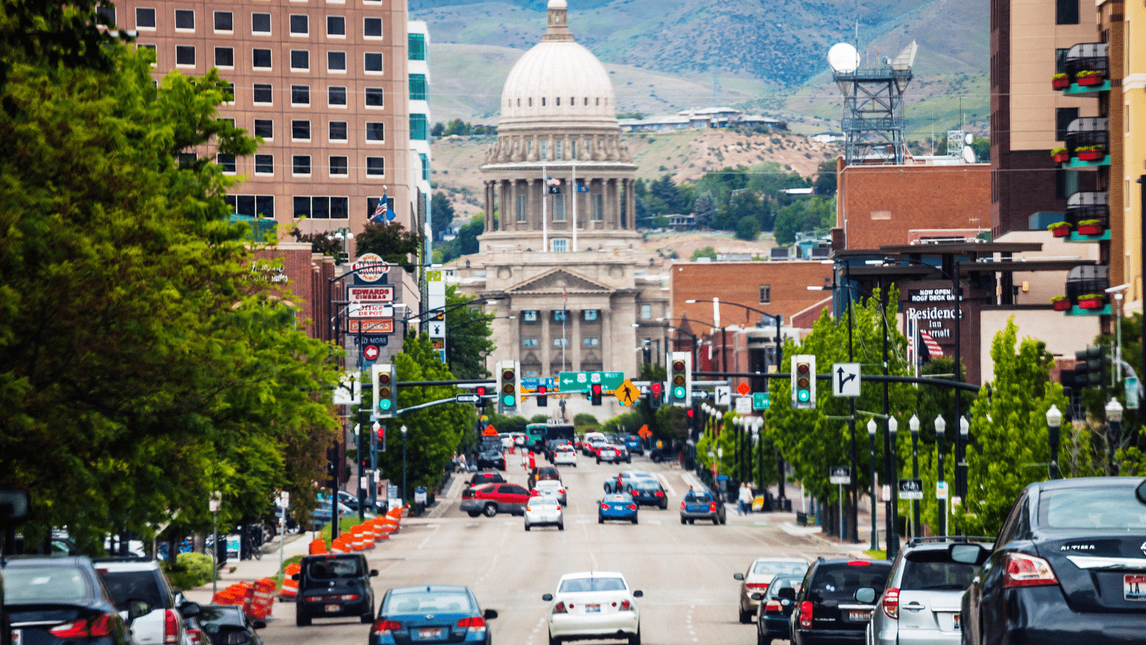 The Boise Capitol Building in center of downtown Boise, Idaho during the day.