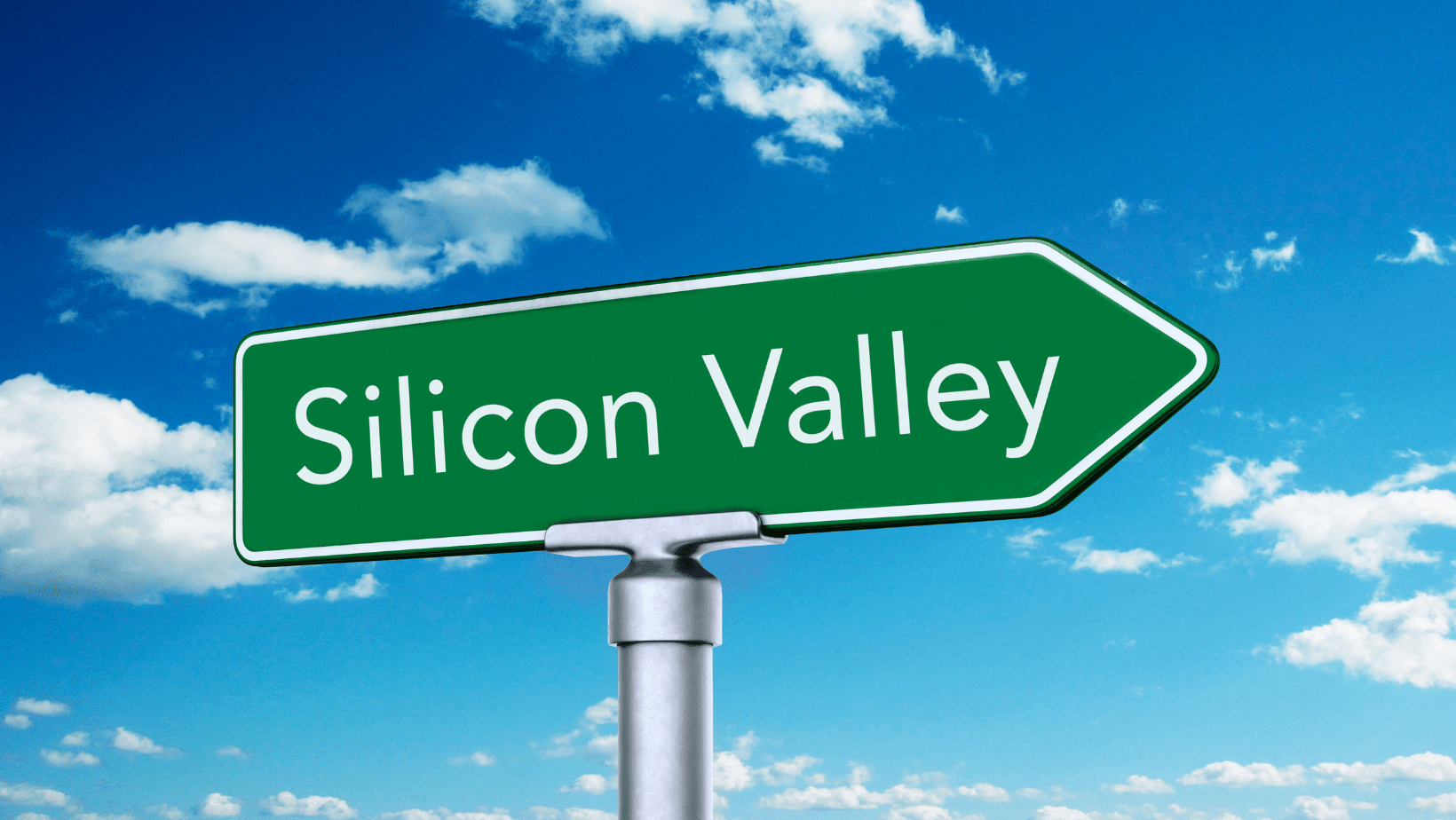 A street sign with the words Silicon Valley on it.