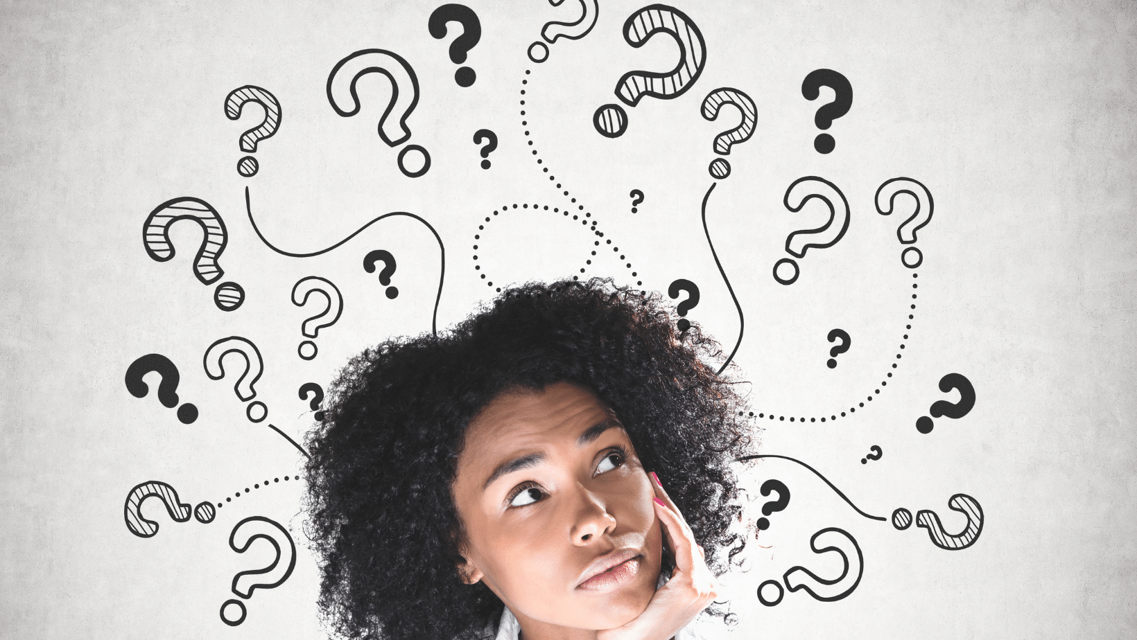 Ascend Adwerks' image of a woman with question marks above her head.